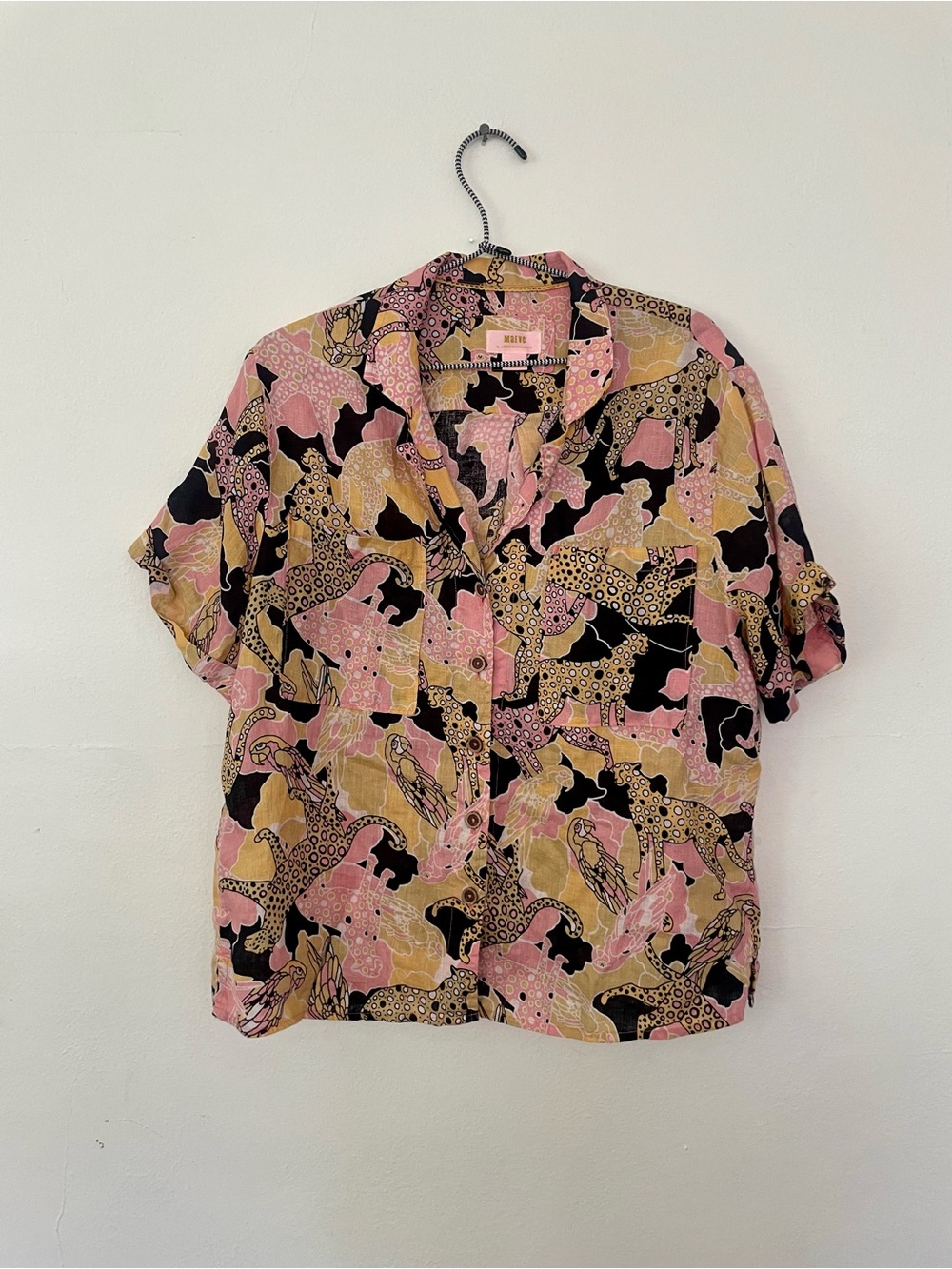 Maeve by Anthropologie Linen Safari Button Up Shirt